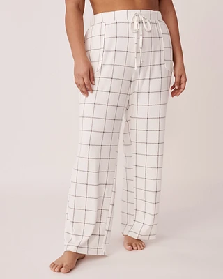 Pantalon jambe large en fibres recyclées