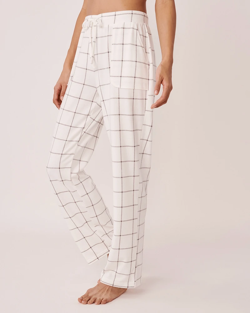 Pantalon jambe large en fibres recyclées