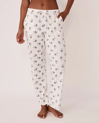 Cotton Straight Leg Pants