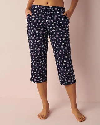 Capri jambe droite en coton