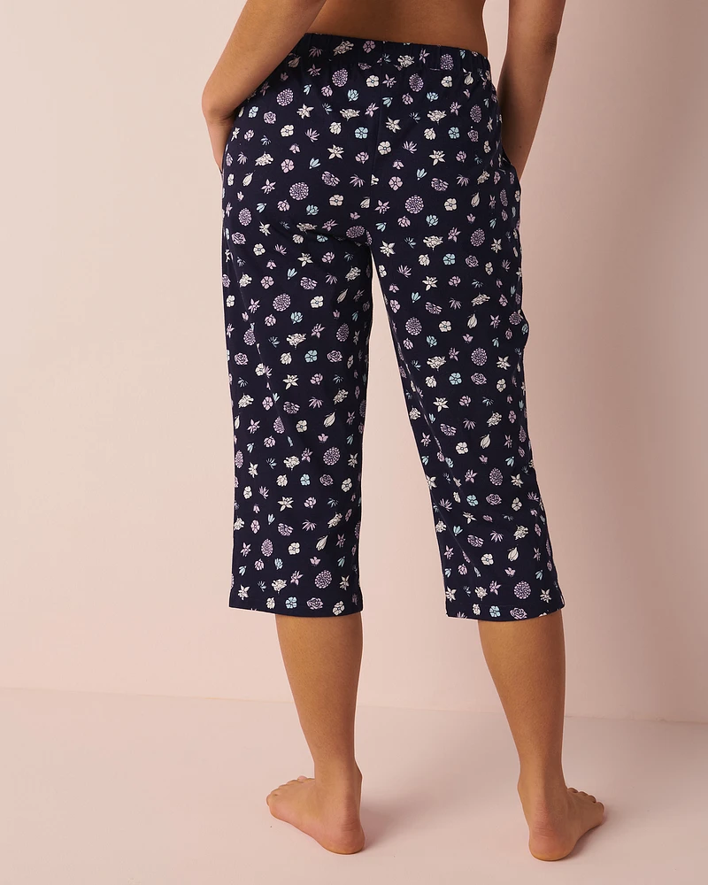 Capri jambe droite en coton
