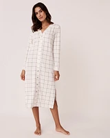 Chemise de nuit boutonnée en fibres recyclées