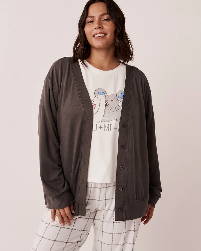 Recycled Fibers Button-down Cardigan
