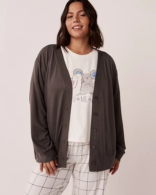 Recycled Fibers Button-down Cardigan