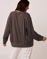 Cardigan boutonné en fibres recyclées
