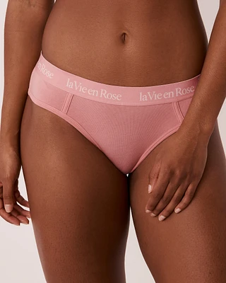 Culotte bikin coton et bande élastique logo