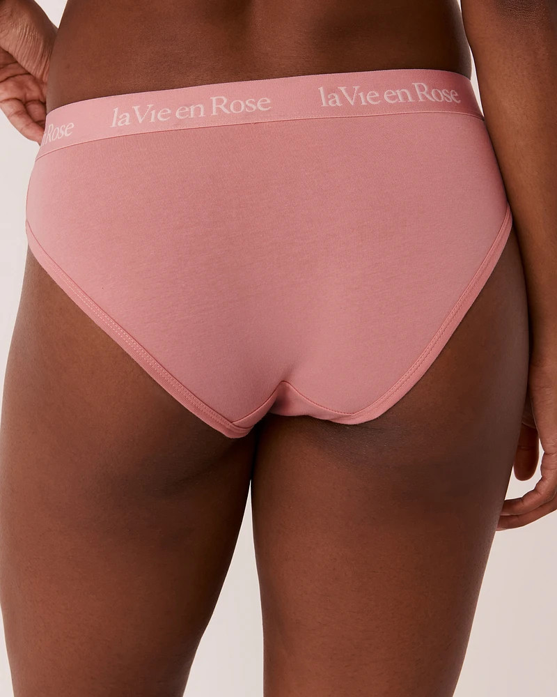 Culotte bikin coton et bande élastique logo
