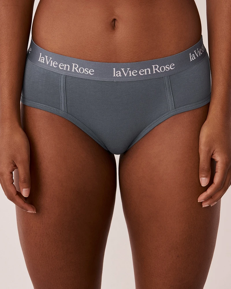 Culotte aux hanches coton et bande élastique logo