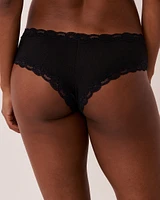Culotte cheeky ultra douce détails de dentelle