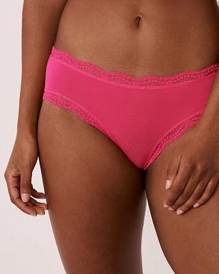 Modal and Lace Trim Hiphugger Panty