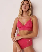 Lace and Mesh High Waist Cheeky Panty