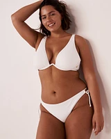 Haut de bikini plongeant BRIGHT TEXTURED