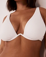 Haut de bikini plongeant BRIGHT TEXTURED