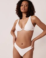 Haut de bikini plongeant BRIGHT TEXTURED