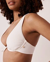 Haut de bikini plongeant BRIGHT TEXTURED