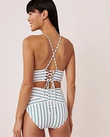 FANFARE STREAKS Recycled Fibers Triangle Bikini Top