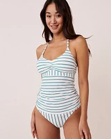 FANFARE STREAKS Recycled Fibers Tie Back Tankini Top