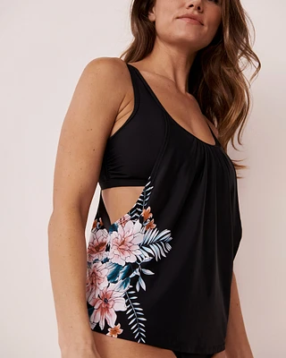 Haut tankini bralette imprimé floral