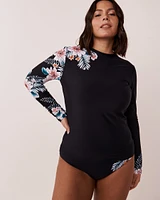 Floral Print Long Sleeve Rashguard