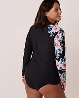 Floral Print Long Sleeve Rashguard