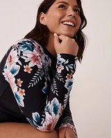 Floral Print Long Sleeve Rashguard