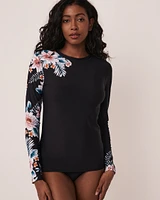 Floral Print Long Sleeve Rashguard