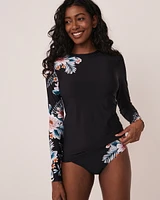 Floral Print Long Sleeve Rashguard