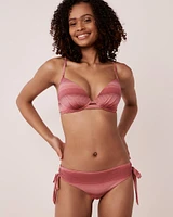 Haut de bikini push-up en fibres recyclées STRIPES
