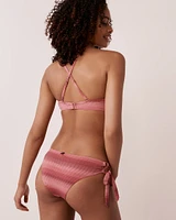Haut de bikini push-up en fibres recyclées STRIPES