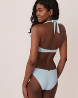 Haut de bikini plongeant en fibres recyclées CORYDALIS