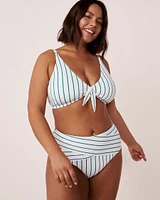 FANFARE STREAKS Recycled Fibers D Cup Triangle Bikini Top
