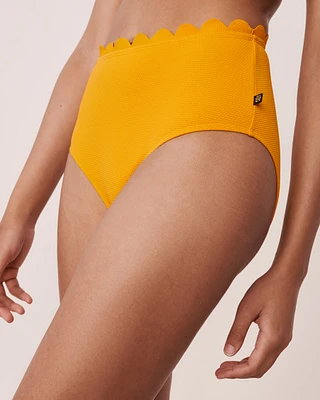 Bas de bikini taille haute TEXTURED POPCORN