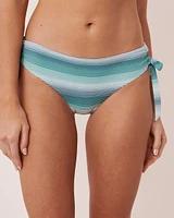 Bas de bikini cheeky en fibres recyclées STRIPES