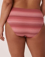 STRIPES Recycled Fibers Mid Waist Bikini Bottom