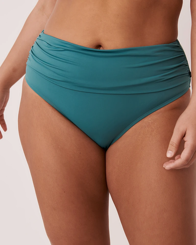 Bas de bikini taille haute plissée COLOURFUL