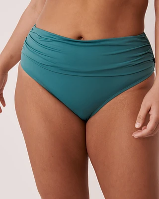 Bas de bikini taille haute plissée COLOURFUL