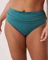 Bas de bikini taille haute plissée COLOURFUL