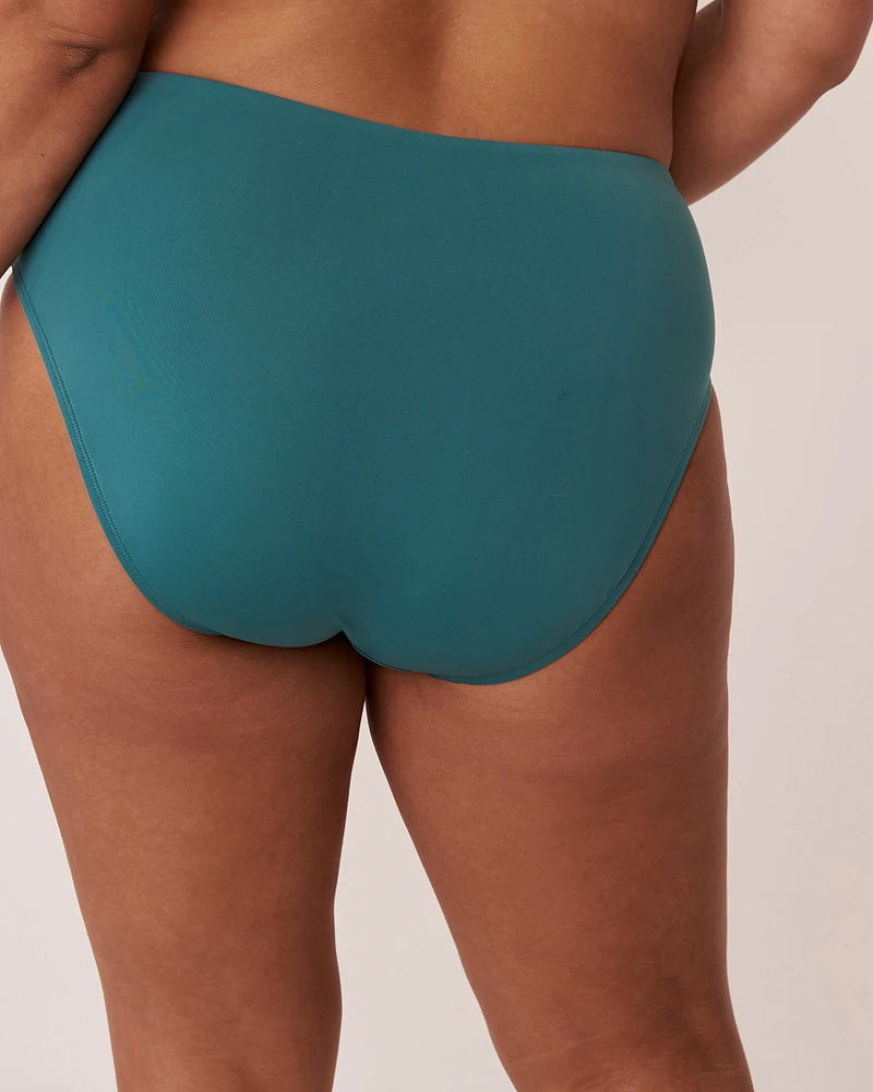 Bas de bikini taille haute plissée COLOURFUL