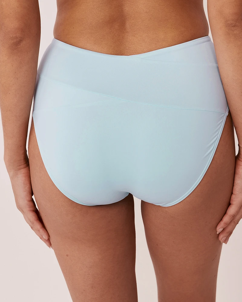CORYDALIS Recycled Fibers Crossed High Waist Bikini Bottom
