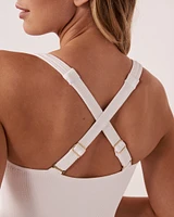 Maillot une-pièce encolure en V BRIGHT TEXTURED