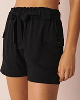High Waist Cargo Shorts
