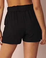 High Waist Cargo Shorts