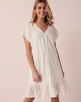 Crochet Detail Short Sleeve Dress