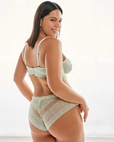 Soutien-gorge sans doublure dentelle et résille