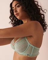 Soutien-gorge sans doublure dentelle et résille
