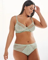Soutien-gorge sans doublure dentelle et résille