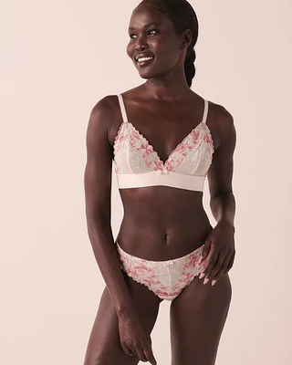 Embroidered Mesh Bralette