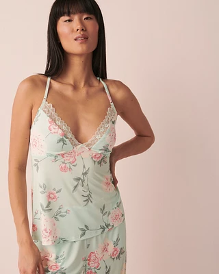 Recycled Fibers Lace Trim Cami