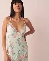 Recycled Fibers Lace Trim Cami