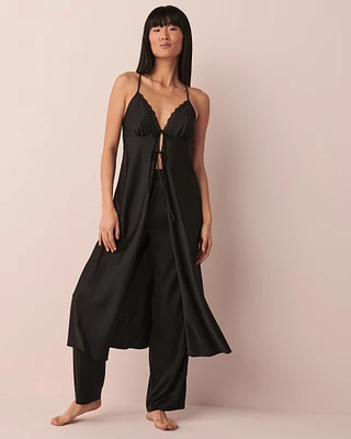 Satin Maxi Open Front Cami